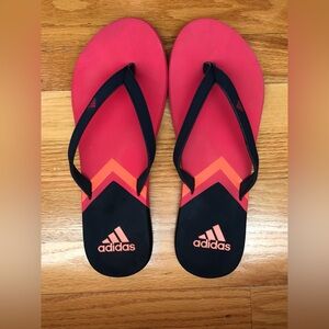 Adidas flip flop sandals size 10 woman’s like-new condition